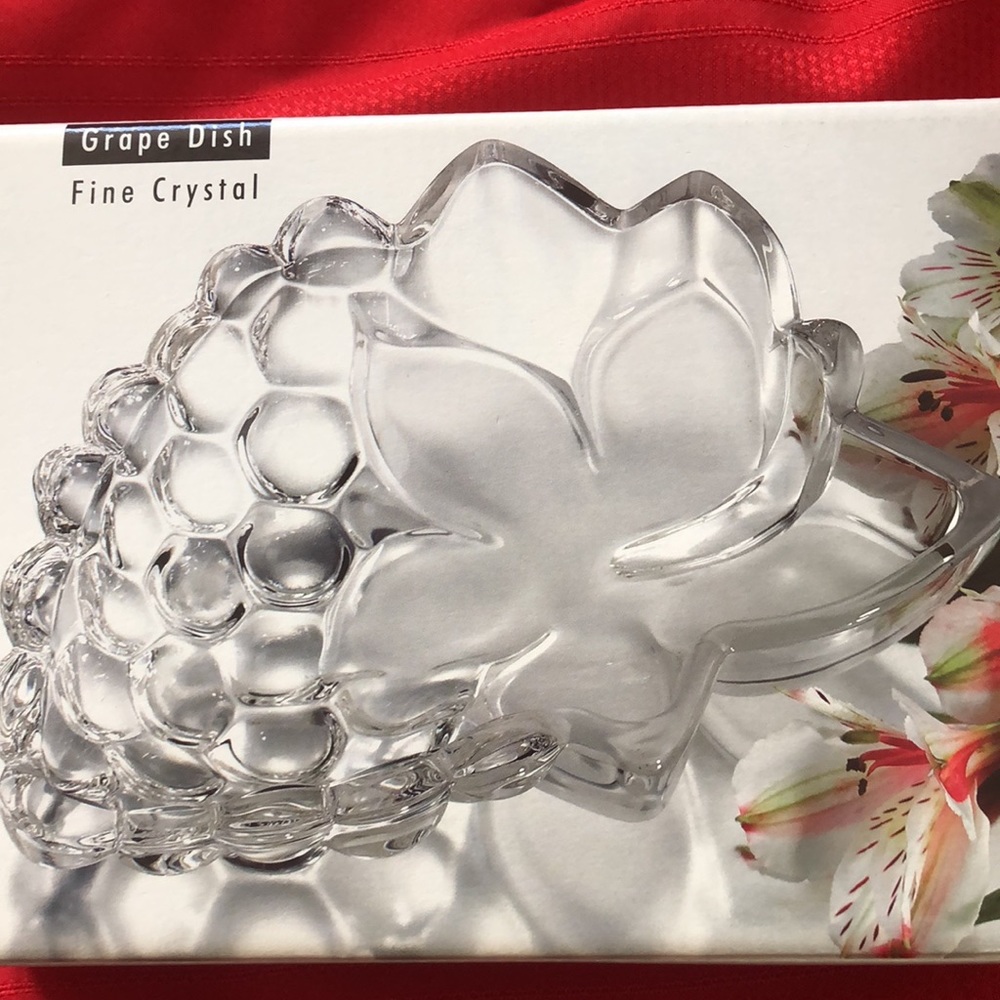 Godinger Studio Crystal Grape Dish NEW - Picture 4 of 12